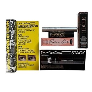 NWT 6 Mini Mascaras - Tarte, Benefit, Milk, MAC, Lancome